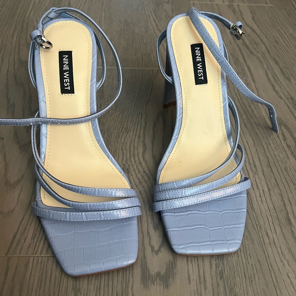 Nine West Blue Heels Strappy Design